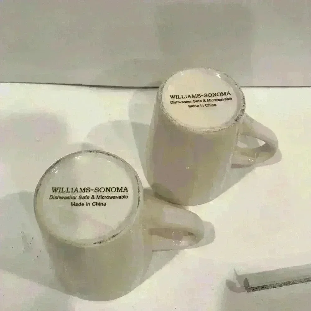 Williams Sonoma Snowman Coffee Mugs (2)